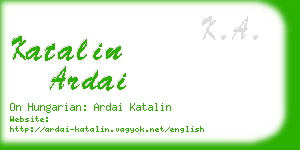 katalin ardai business card